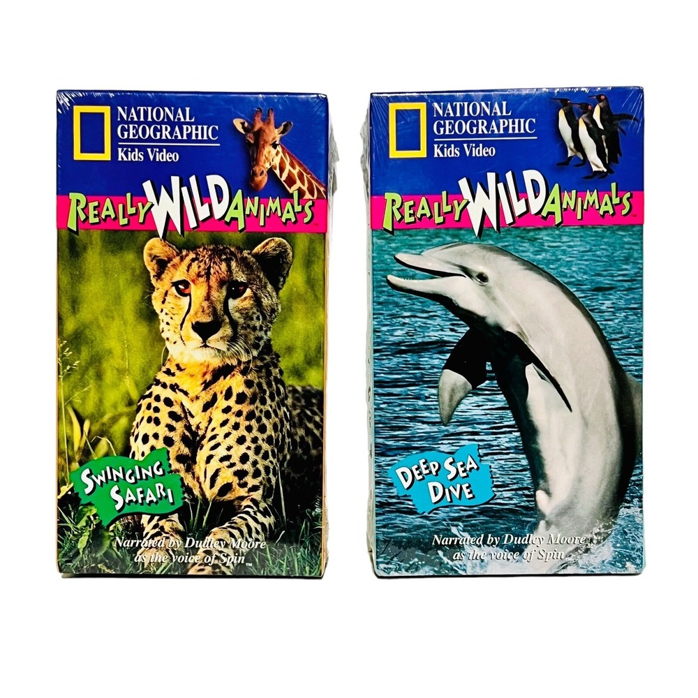 Really Wild Animals Swinging Safari & Deep Sea Dive National Geographic VHS Tape